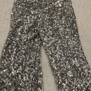 Forever 21 Silver Sequin Leggings
